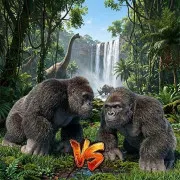 Gorilla Monster Fight